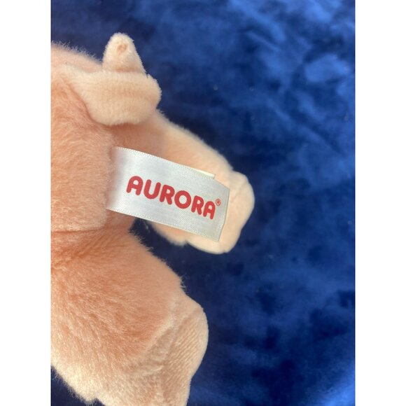 Aurora Pig RARE soft stuffed animal beanie Percy Mini Flopsie piggy piglet - Picture 6 of 6